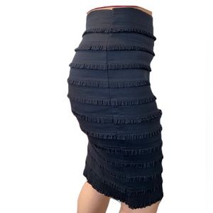 Black Skirt with Ruffles